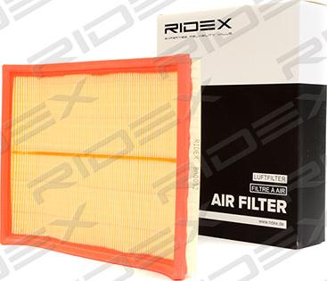 RIDEX 8A0052 - Air Filter, engine autospares.lv