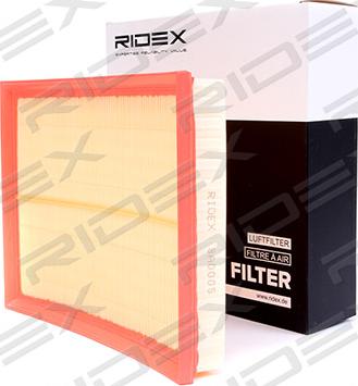 RIDEX 8A0005 - Air Filter, engine autospares.lv