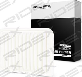 RIDEX 8A0190 - Air Filter, engine autospares.lv