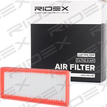 RIDEX 8A0186 - Air Filter, engine autospares.lv