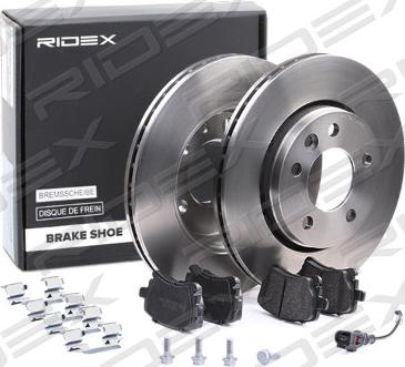 RIDEX 3405B0037 - Brake Set, disc brakes autospares.lv