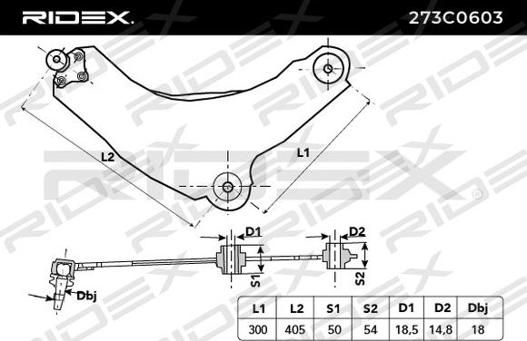 RIDEX 273C0603 - Track Control Arm autospares.lv