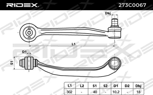 RIDEX 273C0067 - Track Control Arm autospares.lv