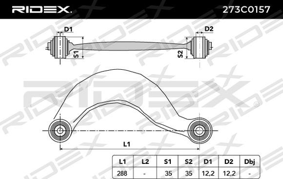 RIDEX 273C0157 - Track Control Arm autospares.lv