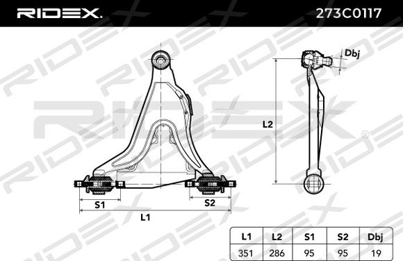 RIDEX 273C0117 - Track Control Arm autospares.lv