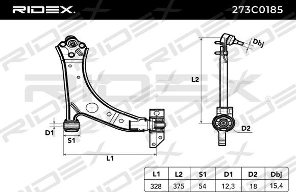 RIDEX 273C0185 - Track Control Arm autospares.lv