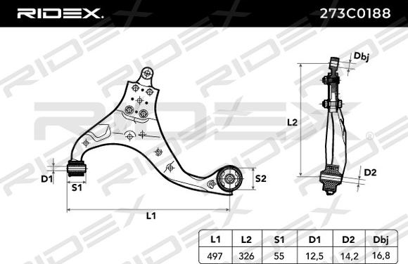 RIDEX 273C0188 - Track Control Arm autospares.lv