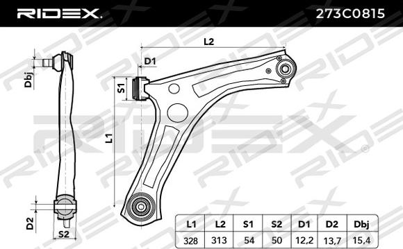 RIDEX 273C0815 - Track Control Arm autospares.lv