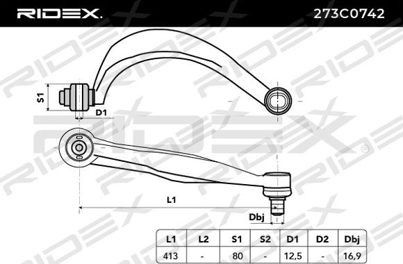 RIDEX 273C0742 - Track Control Arm autospares.lv