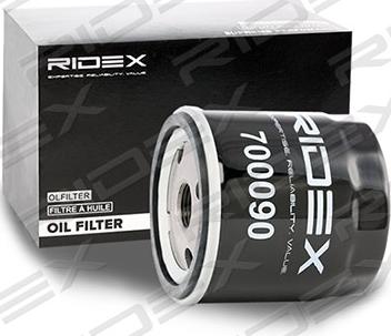 RIDEX 7O0090 - Oil Filter autospares.lv