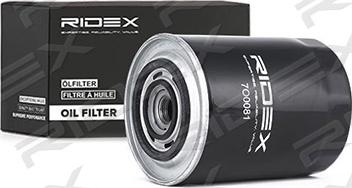 RIDEX 7O0041 - Oil Filter autospares.lv