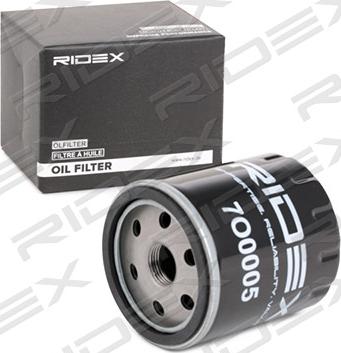 RIDEX 7O0005 - Oil Filter autospares.lv
