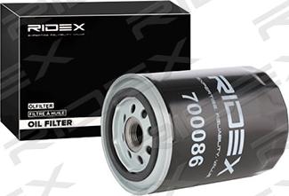 RIDEX 7O0086 - Oil Filter autospares.lv