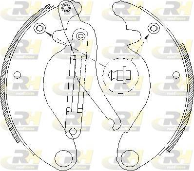 Roadhouse 4505.00 - Brake Shoe, Drum brakes autospares.lv