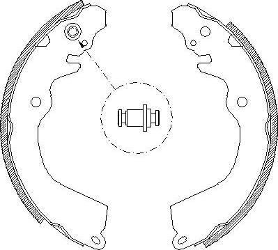 Alpha Brakes HST-MS-050 - Brake Shoe Set autospares.lv