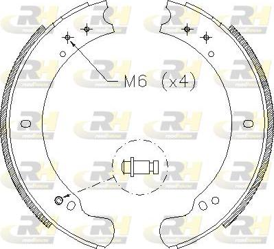 Roadhouse 4162.00 - Brake Shoe, Drum brakes autospares.lv