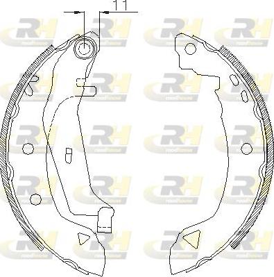 Roadhouse 4182.02 - Brake Shoe, Drum brakes autospares.lv