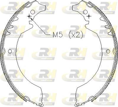 Roadhouse 4355.00 - Brake Shoe, Drum brakes autospares.lv