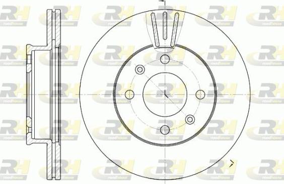 Roadhouse 6958.10 - Brake Disc autospares.lv