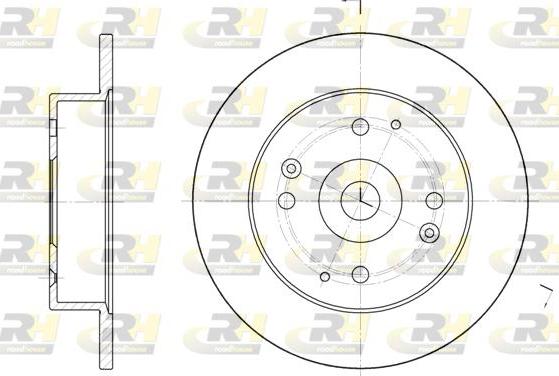 Roadhouse 6448.00 - Brake Disc autospares.lv