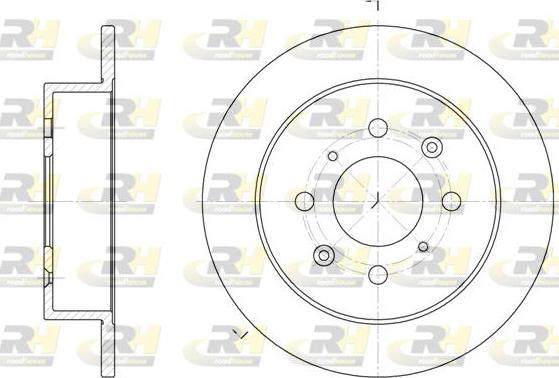 Roadhouse 6521.00 - Brake Disc autospares.lv