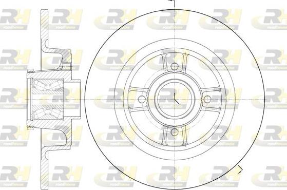 Roadhouse 6698.20 - Brake Disc autospares.lv