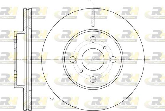 Roadhouse 6635.10 - Brake Disc autospares.lv