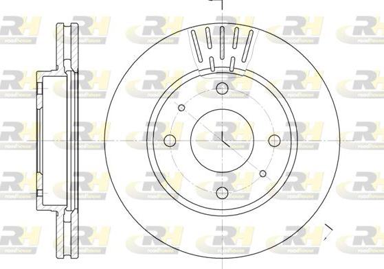 Roadhouse 6633.10 - Brake Disc autospares.lv