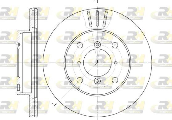 Roadhouse 6143.10 - Brake Disc autospares.lv