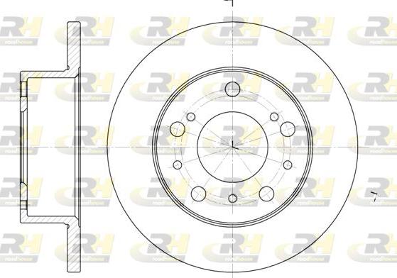 Roadhouse 6168.00 - Brake Disc autospares.lv