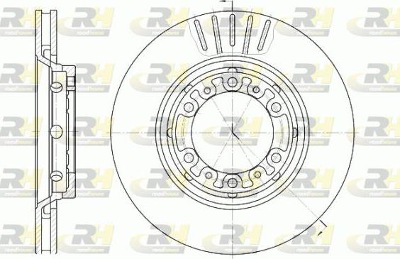 Roadhouse 6883.10 - Brake Disc autospares.lv