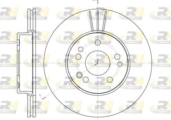 Roadhouse 6338.10 - Brake Disc autospares.lv