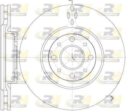 Roadhouse 6734.10 - Brake Disc autospares.lv