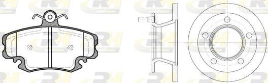 Roadhouse 8142.00 - Brake Set, disc brakes autospares.lv