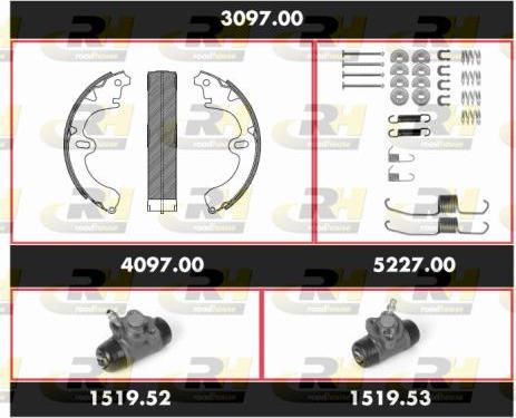 Roadhouse 3097.00 - Brake Shoe Set autospares.lv