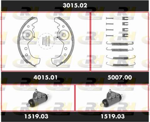 Roadhouse 3015.02 - Brake Shoe Set autospares.lv