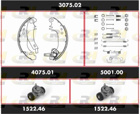 Roadhouse 3075.02 - Brake Shoe Set autospares.lv