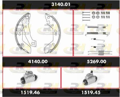 Roadhouse 3140.01 - Brake Shoe Set autospares.lv