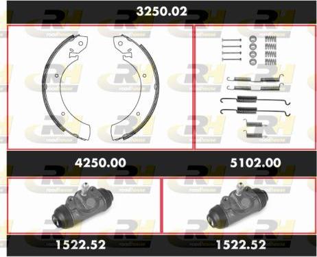 Roadhouse 3250.02 - Brake Shoe Set autospares.lv