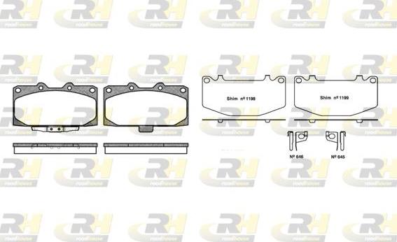 Roadhouse 2599.12 - Brake Pad Set, disc brake autospares.lv