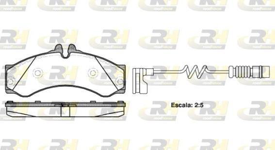 Roadhouse 2614.12 - Brake Pad Set, disc brake autospares.lv