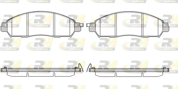 Roadhouse 21612.04 - Brake Pad Set, disc brake autospares.lv