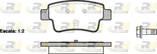 Roadhouse 21198.00 - Brake Pad Set, disc brake autospares.lv