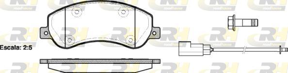 Roadhouse 21250.02 - Brake Pad Set, disc brake autospares.lv