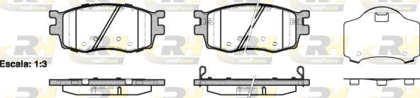 Roadhouse 21208.02 - Brake Pad Set, disc brake autospares.lv