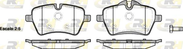 Roadhouse 21277.00 - Brake Pad Set, disc brake autospares.lv