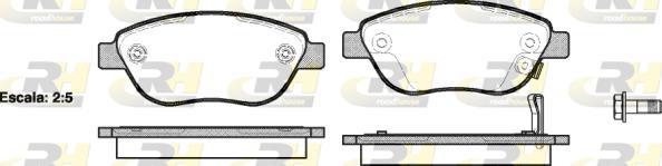 Roadhouse 2859.21 - Brake Pad Set, disc brake autospares.lv