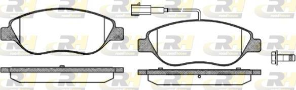 Roadhouse 2860.02 - Brake Pad Set, disc brake autospares.lv