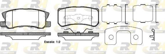 Roadhouse 2803.22 - Brake Pad Set, disc brake autospares.lv