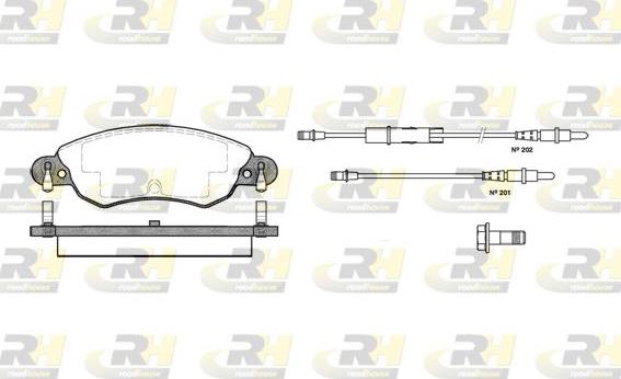 Roadhouse 2829.04 - Brake Pad Set, disc brake autospares.lv